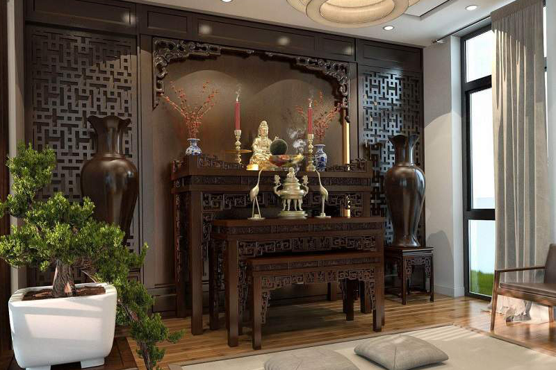 Phòng thờ cạnh sân phơi có sao không?